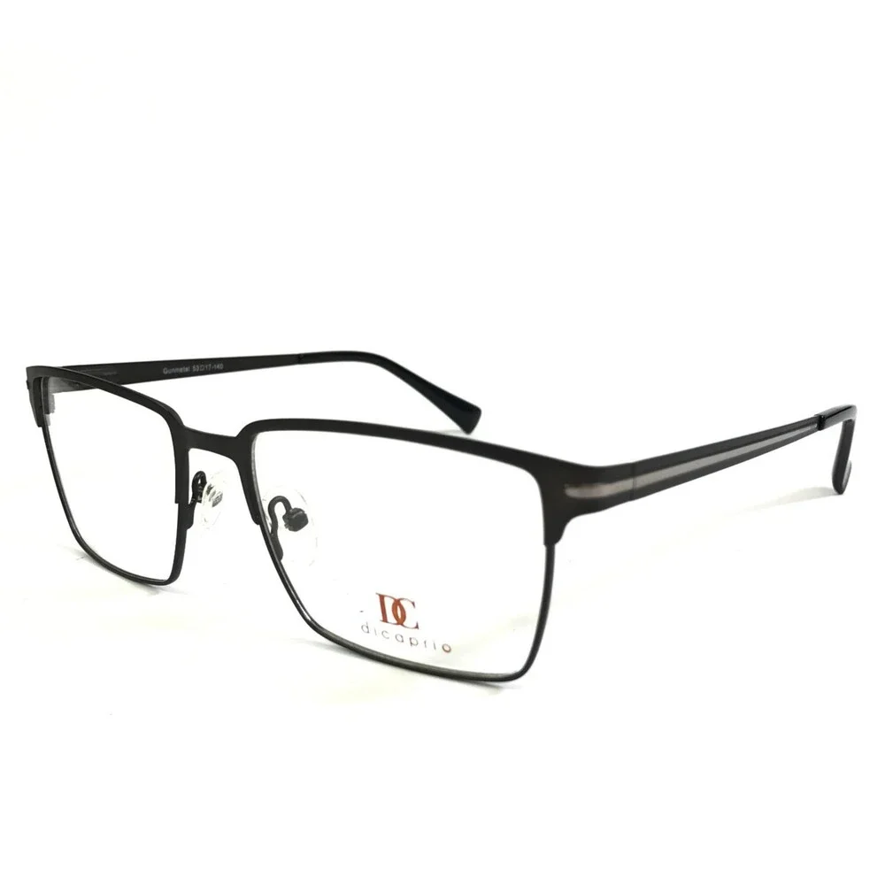 Dicaprio Eyeglasses Frames DC175 Gunmetal Rectangle Full Rim 53-17-140